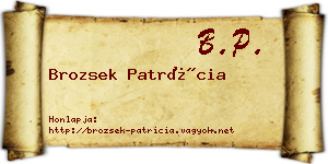 Brozsek Patrícia névjegykártya
